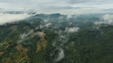 View on carpathian mountains from above. High quality 4k footage