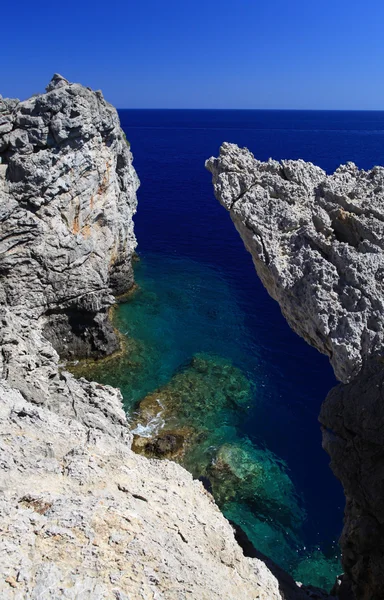 Caleta secreta Rodas Grecia — Foto de Stock