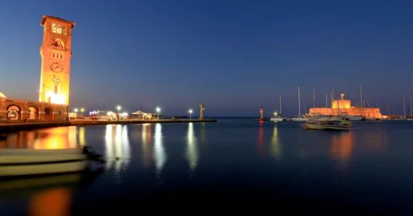 Rhodes Greece at sunset — Stock Photo, Image