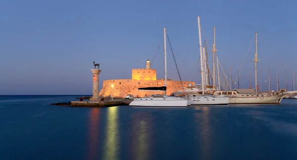 Rhodes Greece at sunset — Stock Photo, Image