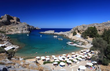 St pauls, lindos bay rhodes, Yunanistan