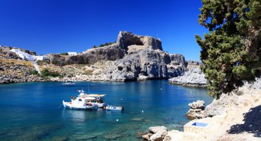 St pauls, lindos bay rhodes, Yunanistan