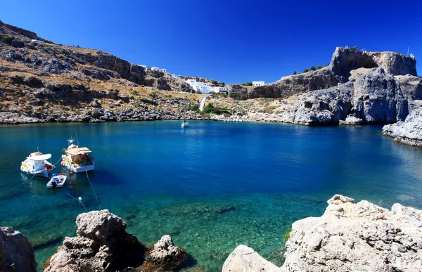 St Pauls Bay Lindos Rhodes Grecia — Foto de Stock