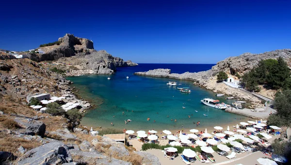 St pauls bay lindos rhodes griechenland — Stockfoto