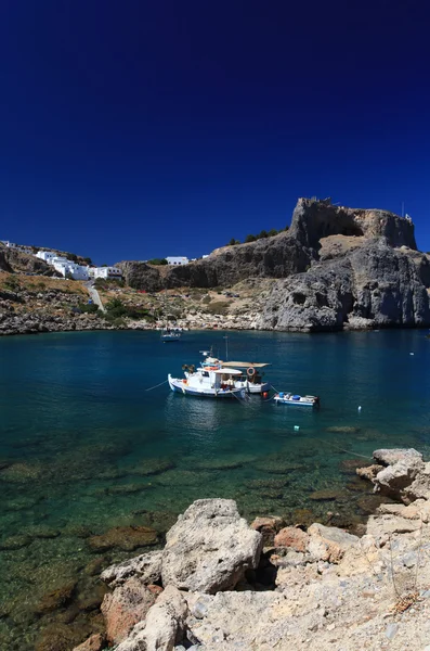 St Pauls Bay Lindos Rhodes Greece — Stockfoto