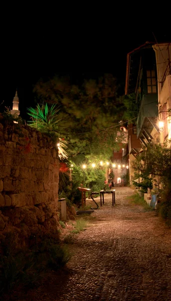 Rhodes town at night — Stock Photo, Image