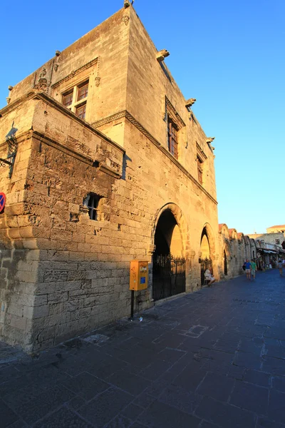 Arquitetura da cidade velha de Rhodes e — Fotografia de Stock