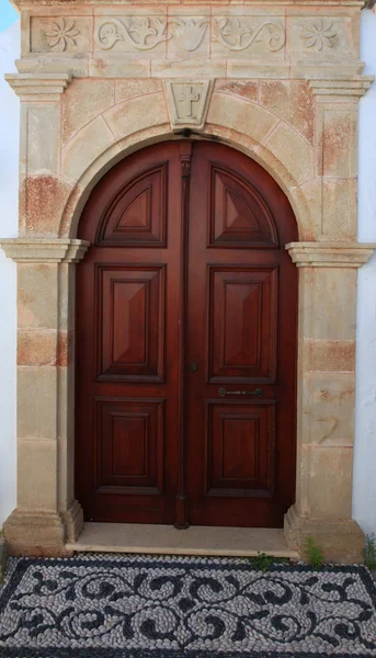 Lindos dörr Rhodos Grekland — Stockfoto