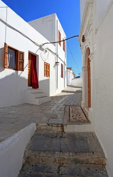 Lindos Door Rhodes Greece — Stock Photo, Image