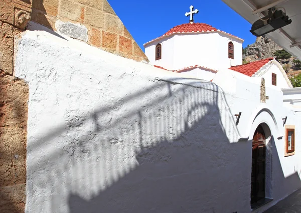 Lindos drzwi Grecja Rodos — Zdjęcie stockowe