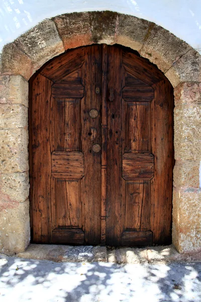 Lindos Door Rhodes Greece — Stock Photo, Image