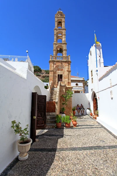 Lindos Door Rhodes Greece — Stock Photo, Image