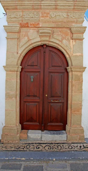 Lindos dörr Rhodos Grekland — Stockfoto