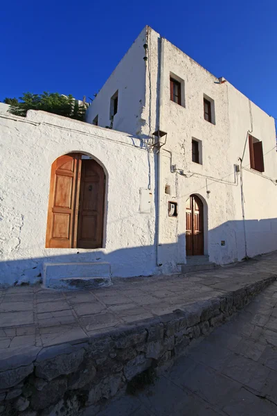 Lindos Straßen und Durchgänge — Stockfoto