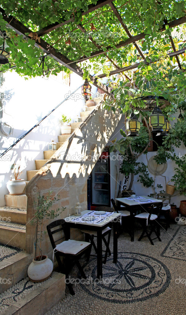 Alfresco Seating In Lindos Stock Photo C Olliemt1980 13384648