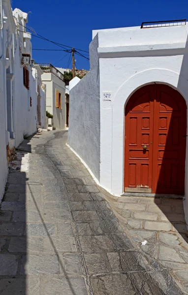 Lindos Calles y Pasajes — Foto de Stock