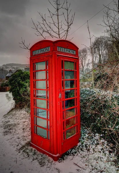 Caixa de telefone Snowey no Breacon Beacons — Fotografia de Stock