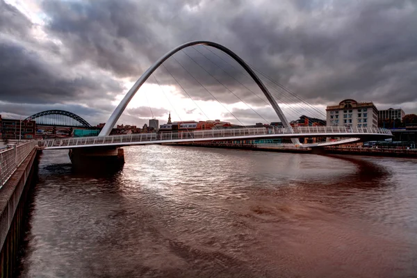 Ponte do milénio do rio Tyne — Fotografia de Stock