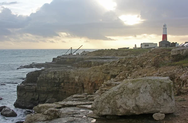 Portland bill světlo domu — Stock fotografie