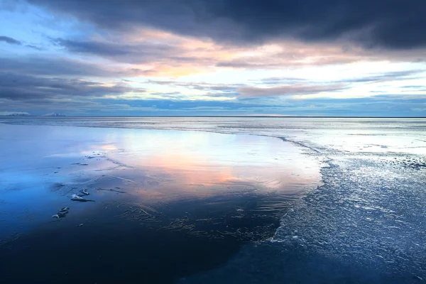 Bevroren kust in IJsland — Stockfoto