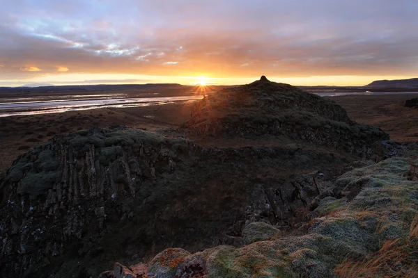 Zuidelijke IJsland zonsopgang — Stockfoto