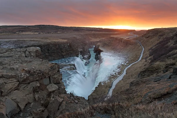 Gullfoss Fall Iceland — Stock Photo, Image