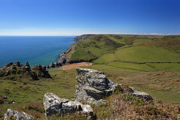 Soar mill cove plaży devon w Anglii — Zdjęcie stockowe