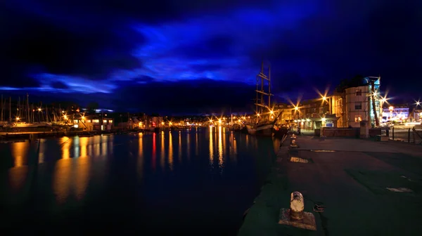 Porto de Weymouth ao pôr do sol — Fotografia de Stock