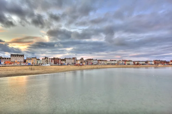 Weymouth 해변 일몰 — 스톡 사진