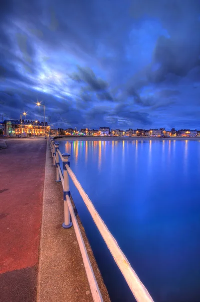 Puesta de sol playa Weymouth — Foto de Stock