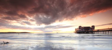 Weston super mare, somerset, ünlü pier