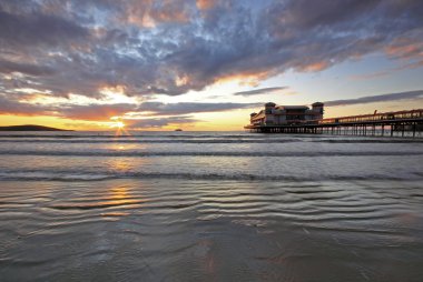 Weston super mare, somerset, ünlü pier