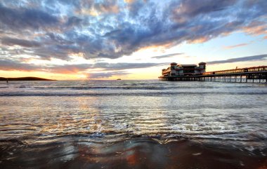Weston super mare, somerset, ünlü pier