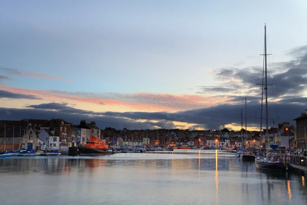 Weymouth Quay During Autumn Nights — Stock Photo, Image