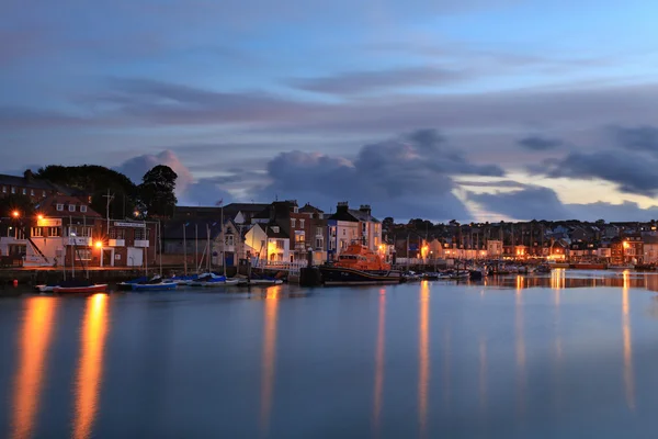 Weymouth kade tijdens de herfst nachten — Stockfoto