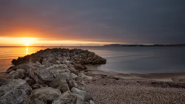 Zonsondergang strand — Stockfoto