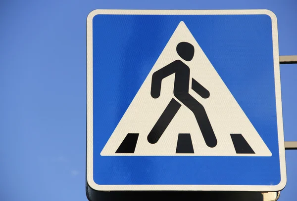 Road sign a pedestrian crossing — Stock Photo, Image