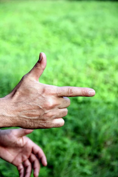 Pekfingret — Stockfoto