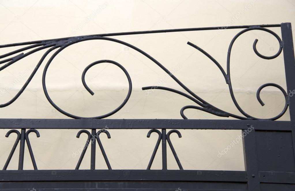 Wrought iron gates.