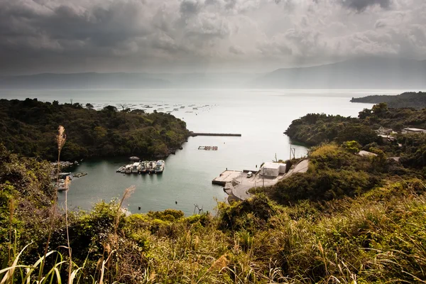 Anchorage on Sakurajima island, Kyushu, Japan — Stock Photo, Image