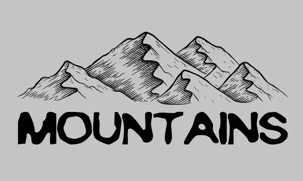 Dağların el çizimi sanatı