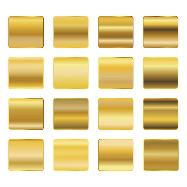 Образцы Желтого Золота Премиум Класса — стоковый вектор