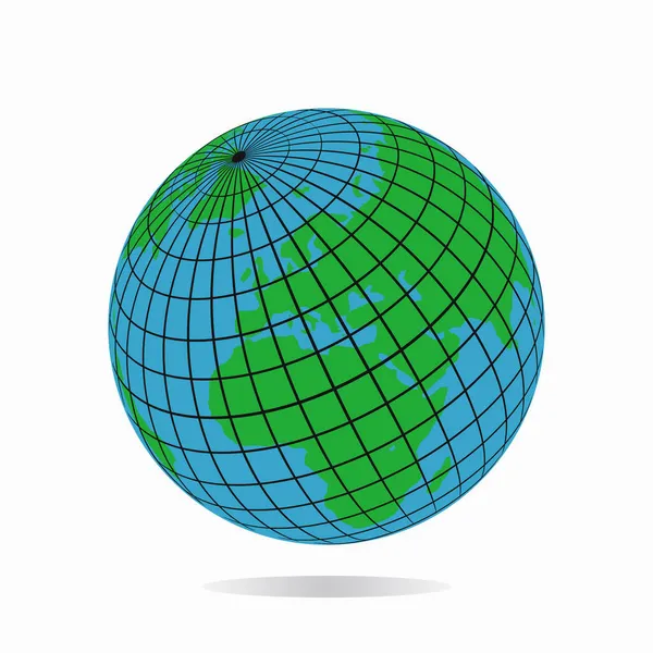 Vector Illustration Globe Geographical Maps — Stockový vektor