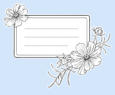 Vintage çiçek çerçeve.