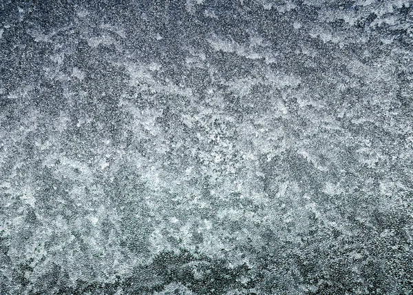Краплі Замороженої Води Склі Абстрактний Морозний Малюнок Віконному Склі Склянка — стокове фото