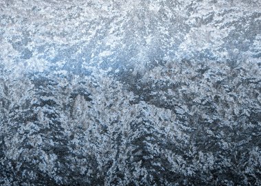 Pencere camında donma izleri var. Donmuş su damlacıkları güzel bir desen oluşturdu. Kış kalıpları.