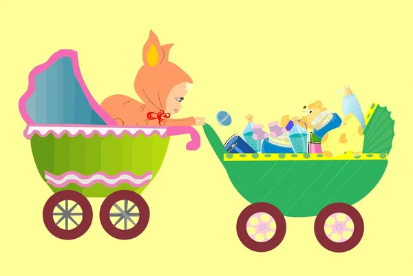 Ψώνια, μωρό — Διανυσματικό Αρχείο