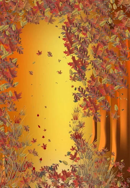 Bosque de otoño — Vector de stock