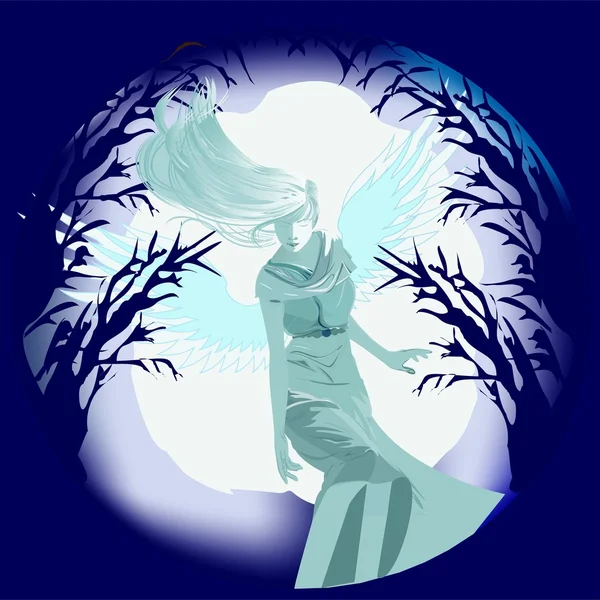 Nymph- angel — Stock Vector