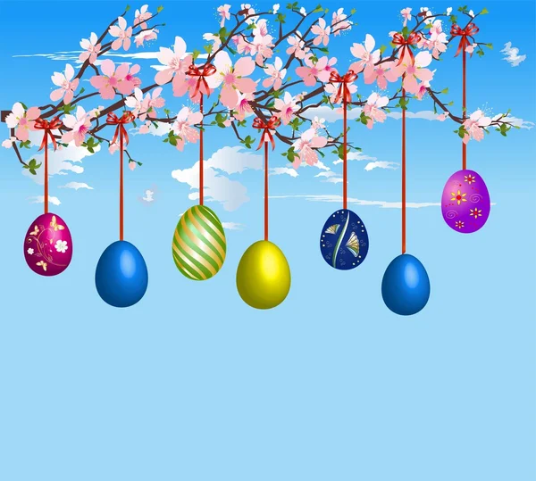 Easter composition, — Stock Vector